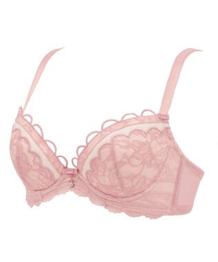 BRADELIS New York 【BRADELIS New York / 育乳補整ブラ・STEP2 寄せる】ナオミステップ2ブラ24S1 脇高設計でしっかり寄せ上げ ローズピンク