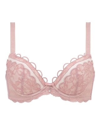 BRADELIS New York 【BRADELIS New York / 育乳補整ブラ・STEP2 寄せる】ナオミステップ2ブラ24S1 脇高設計でしっかり寄せ上げ ローズピンク