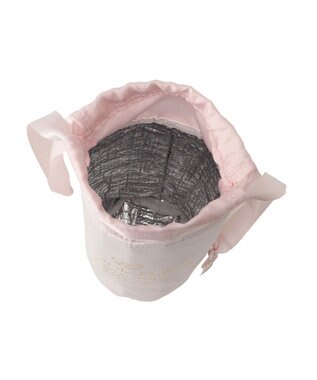 Maison de FLEUR 【保冷機能付き】サテン巾着ボトルケース Pink