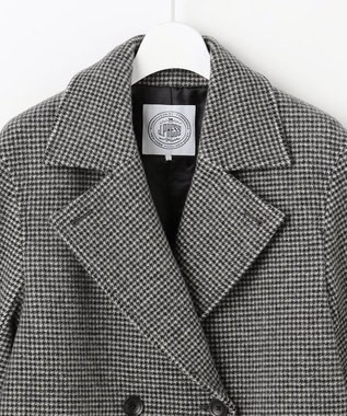 J.PRESS LADIES S チェックビーバー Pコート ブラックチェック系