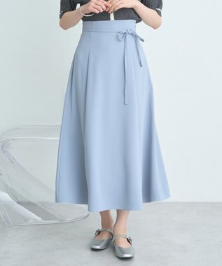 earth music&ecology ウエストリボンフレアスカート