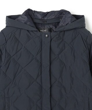 UNFILO 【自宅で洗濯OK / 軽量で暖かい】TAIONコラボ 2WAY キルティングダウン ネイビー
