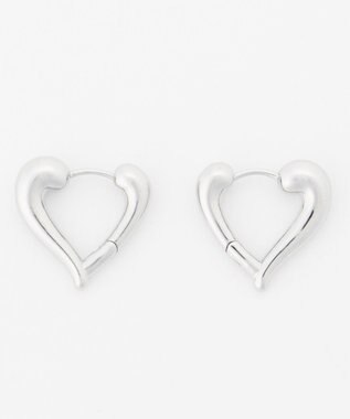 ANY 【WEB限定】ハートリングピアス(両耳用) シルバー