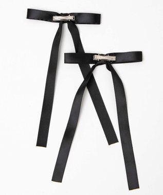 WEGO L2Pロングリボンヘアクリップ ブラック