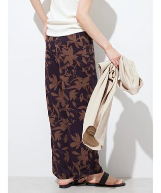 AMERICAN HOLIC サラッとＬｅａｆモチーフパンツ Brown