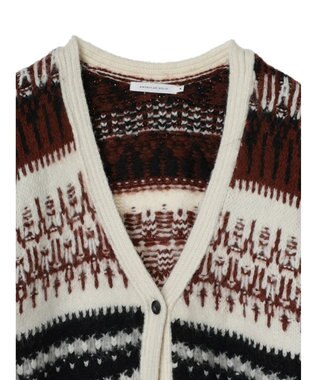 AMERICAN HOLIC フェアアイル柄ニットカーディガン Brown