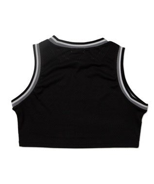 WEGO ロゴプリントメッシュタンク ブラック