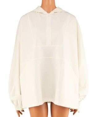 San-ai Resort（三愛水着楽園） 【再入荷】WEB限定商品　ポケット付きハーフジップラッシュパーカー＋リブタンキニ水着+レギンス5点セット【Beach Queen（ビーチクイーン）】 オフホワイト