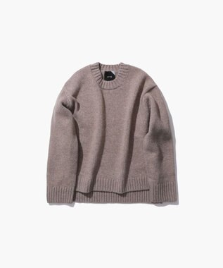 ATON COOMA LAMBS WOOL | ショートクルーネックプルオーバー BEIGE