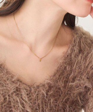 Phoebe 【数量限定】クロスネックレス&ビジューフートピアスセット/BOX&ショッパー付き ゴールド