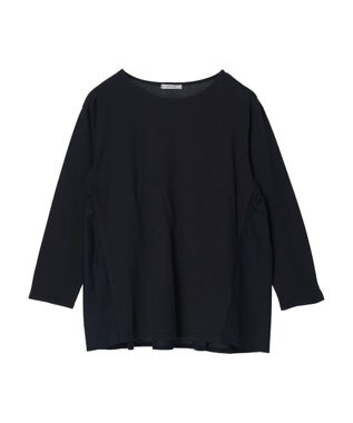 Green Parks バックギャザー布帛切替プルオーバー Navy