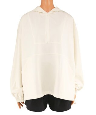 San-ai Resort（三愛水着楽園） 【再入荷】WEB限定商品　ポケット付きハーフジップラッシュパーカー＋リブタンキニ水着+レギンス5点セット【Beach Queen（ビーチクイーン）】 オフホワイト