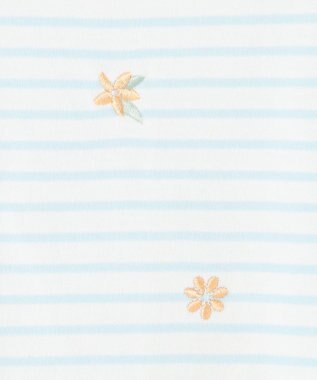 組曲 KIDS 【150-160㎝】 フルーティーボーダーTシャツ サックスブルー