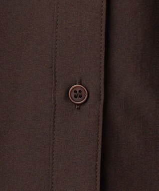 ANY 楽映えフリルネックブラウス（セットアップ着用可） ブラウン