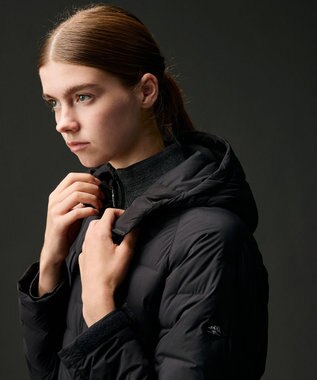 JOSEPH ABBOUD MOUNTAIN 【ストレッチ/軽量/パッカブル/ライナードッキング対応】2WAYストレッチダウンパーカー ブラック系