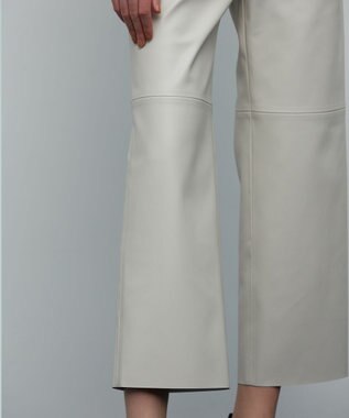 BEIGE， DUPHOT / レザーパンツ Ecru