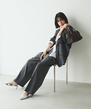 russet スエード2WAYミニボストンバッグ(CE-1570-WEB) Gray