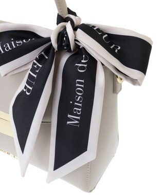 Maison de FLEUR トップハンドルスカーフバッグ Beige