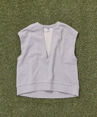 AMERICAN HOLIC 【RUSSELL】裏毛Vネックベスト Dark Gray Mixture