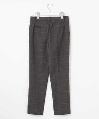 J.PRESS LADIES 【洗える】アルガンシルクチェック テーパード パンツ ブラウン系3