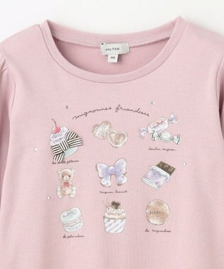 ANY KIDS スイーツプリント 長袖 Ｔシャツ ピンク