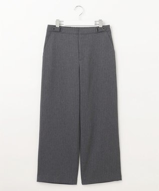 J.PRESS LADIES S 【洗える】LANATEC シャークスキン&ヘリンボーン パンツ グレー系