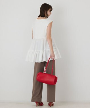 GRACE CONTINENTAL フレア切替カットトップ ホワイト