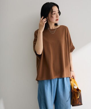 Green Parks 超冷感タック入りオーバーサイズプルオーバー Camel