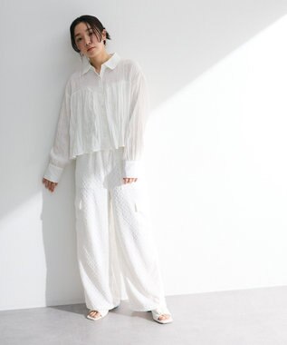 Green Parks ・ＳＵＧＡＲ　ＳＰＯＯＮ　ワッシャーキリカエブラウス Pink