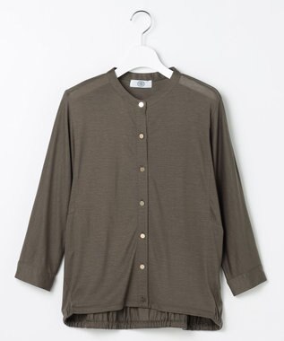 J.PRESS LADIES 【洗える・接触冷感】ジャージー ブルゾン モカ系