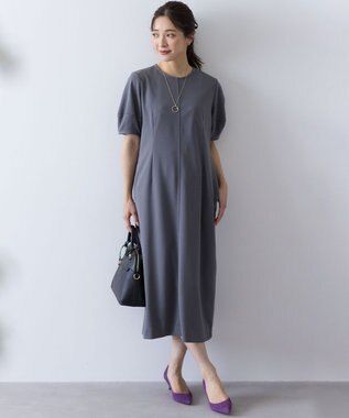 組曲 S ジョーゼットジャージーサック ワンピース グレー系