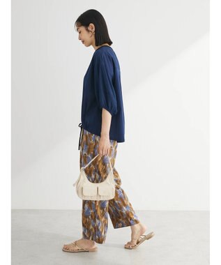 Green Parks ランタンスリーブブラウス Navy