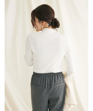 CRAFT STANDARD BOUTIQUE ウォッシャブルリブタートルニットプルオーバー Ivory