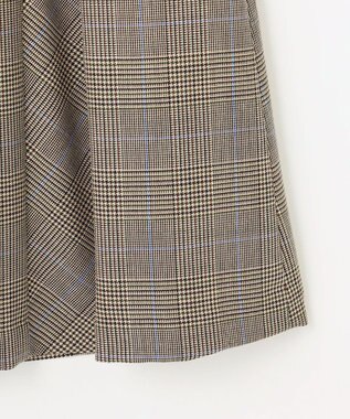 J.PRESS LADIES L モナベールツイル チェック フレア スカート ブラウンチェック系