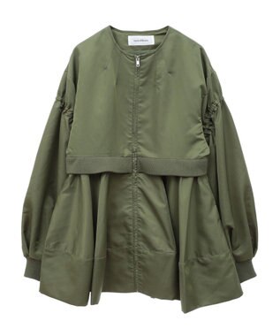 Green Parks ＭＡ－１ペプラムブルゾン Khaki