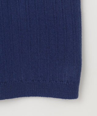 ANY 【洗濯機可】ランダムリブハイネックニット ロイヤルブルー