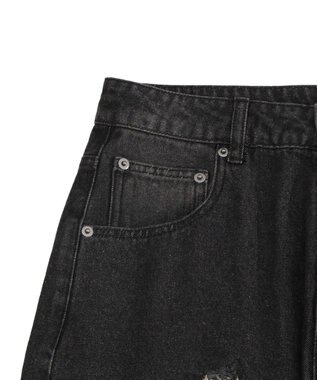 WEGO 【ユニセックス着用ITEM】フリンジデニムパンツ 柄4