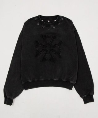 WEGO 【ユニセックス着用ITEM】ブリーチハトメロゴプルオーバー ブラックその他