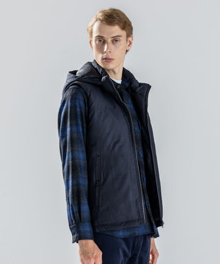 【新素材】ライトラスターシャンブレー　ダウンベスト