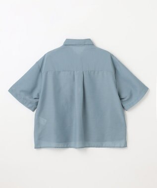 ANY シアーテックリネンシャツ ブルー