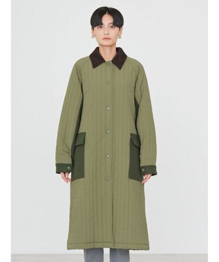AMERICAN HOLIC キルポカ異素材Ｍｉｘロングコート Khaki