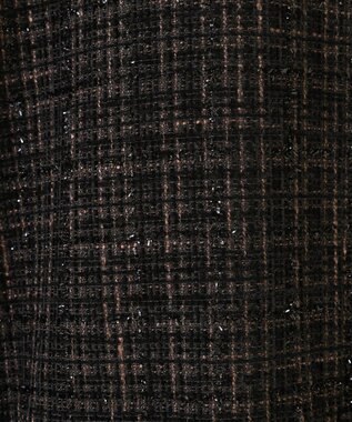 Green Parks ラメツィードペプラムベスト Black