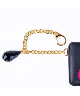 tsumori chisato CARRY ドロップス パスケース 定期入れ チェーンストラップ付き【かわいいデザイン！本革のやわらかな風合い】 ブラックⅡ