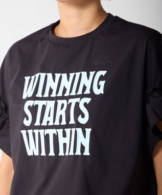 OP／FILA 【Kappa】フリル半袖Tシャツ ブラック