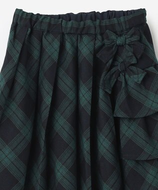 ANY KIDS チェックプリーツスカート グリーン系チェック