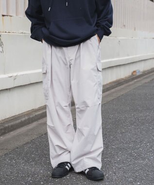 WEGO リップストップ　カーゴパンツ ライトグレー