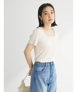 Green Parks ・ＳＵＧＡＲ　ＳＰＯＯＮ　パールスクエアプルオーバー Light Beige