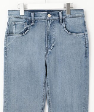 自由区 【WEB限定/洗える】ベビースキンデニム ストレートデニム スカイブルー系