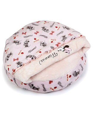 PET PARADISE ディズニー ミニーマウス 丸形寝袋 遠赤外線 《ケーキ柄》 60cm ケーキ柄