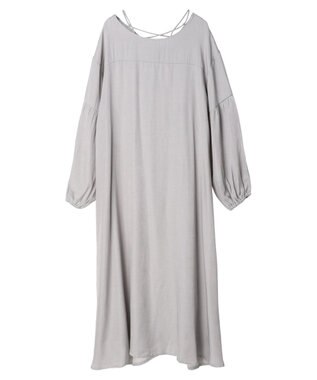 Green Parks ・ｆｕｒｒｙ　ｒａｔｅ　バックレースアップワンピース Light Gray
